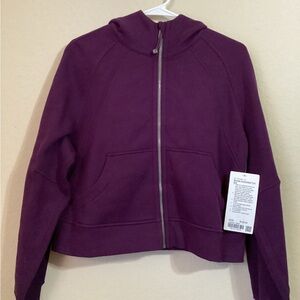NWT Lululemon Scuba Oversized Full Zip Hoodie Dramatic Magenta XS/S
